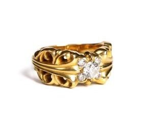 22K Gold Chrome Hearts Double Fl
