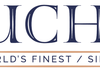 Blue Brown Lucho Horizontal Logo 1989