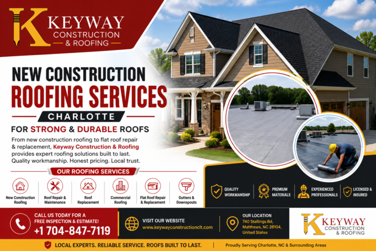 New Construction Roofing Services Charlotte for Strong and Durable Roofs