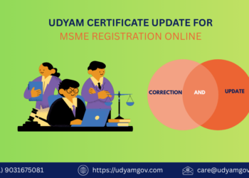 Udyam certificate correction and update services for MSME registration online