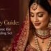 Indian bride wearing an elegant bridal jewellery set featuring Polki necklace earrings maang tikka and bangles representing a complete bridal jewellery guide