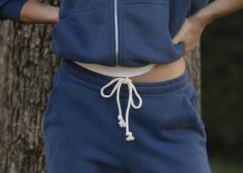 Parkee Drawstring Unisex Sweats Crown Blue