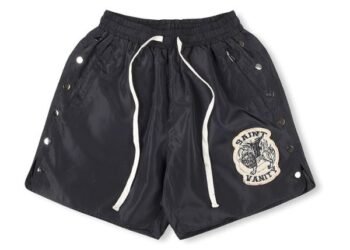 Saint Vanity Black Nylon Shorts
