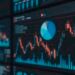 financial data charts computer screens