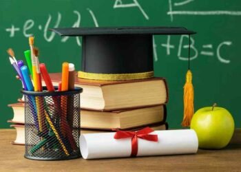 front view academic cap with books pencils 23 2148756619 1