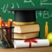 front view academic cap with books pencils 23 2148756619 1