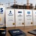 gpt image 2 A professional certificates display on a modern wooden table with a laptop and a 0