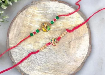 sacred ganesha rakhi duo