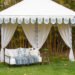 Canopy Tent with Sides: Enhanced Protection and Privacy for Outdoor Events striped canopy tent