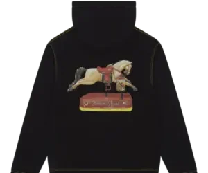 DT Coin Operated Horse Zip Hoodie Black Back 300x300 1