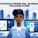 How to Outsource Mobile App Development Successfully in 2026 Phoenix 10 A modern digital illustration of a person sitting i 2