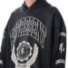 Represent Legacy Crest Cotton Hoodie Stained Black