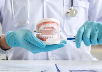 Dentista con un modelo dental 800x533 1