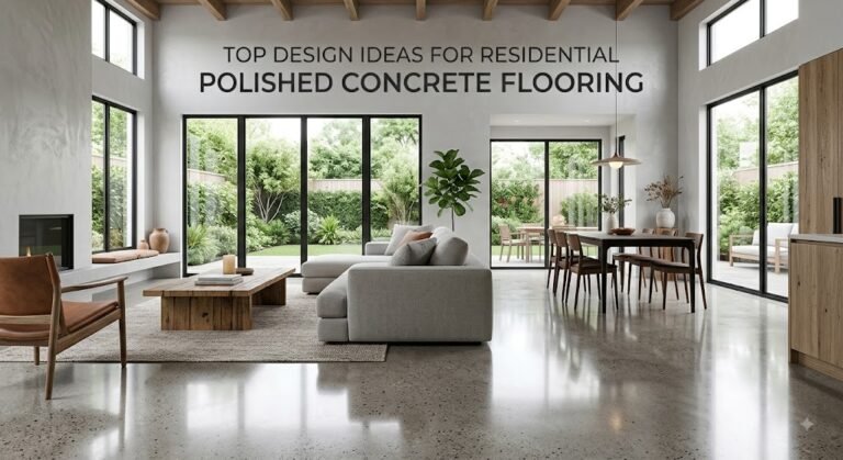 Top Design Ideas for Residential Polished Concrete Flooring 1