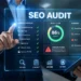 SEO Audit Dubai showing a professional reviewing website performance technical SEO and audit results